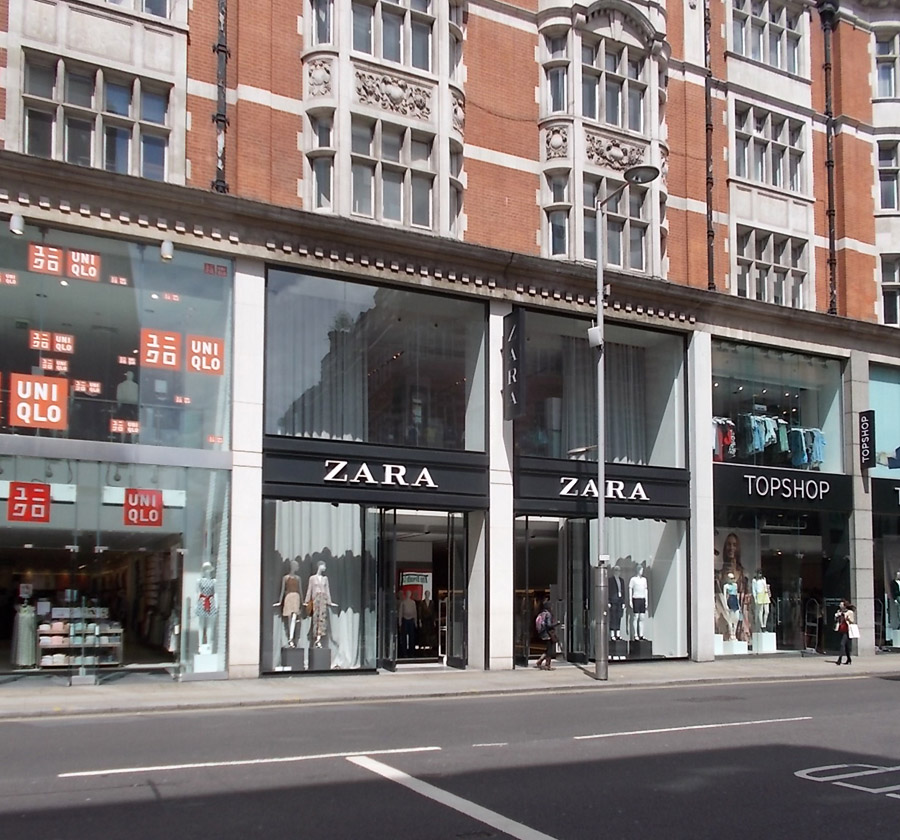 Zara womenswear store in London's 