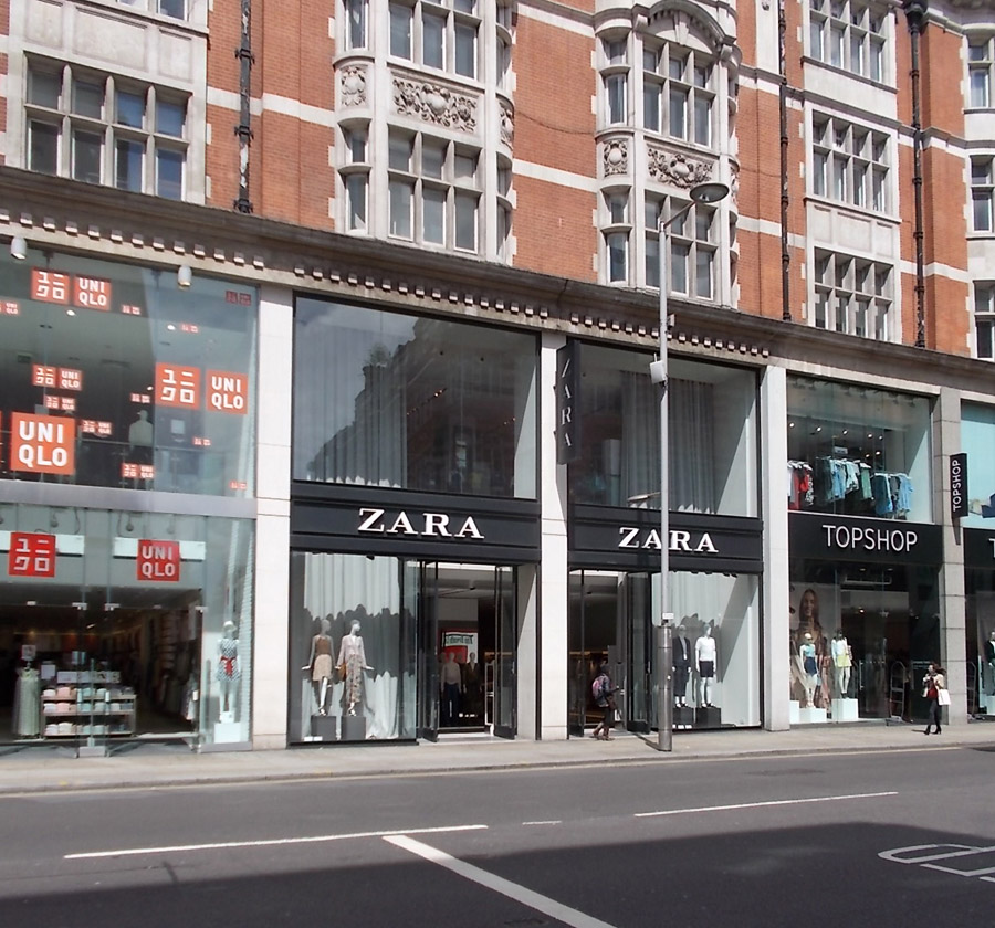 Zara womenswear store in London's Kensington