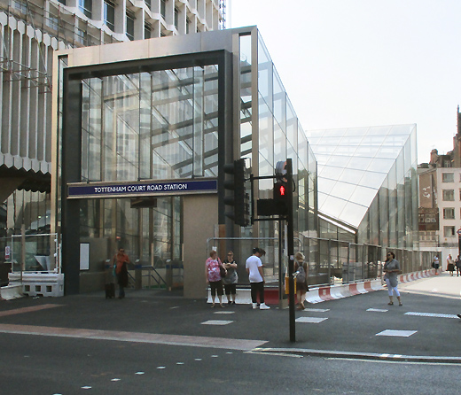 Exit 3 at Tottenham Court Road station, next to Centrepoint tower